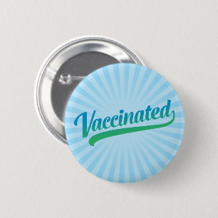 Macaron Rond 5 Cm Bouton Texte Vacciné Par Texte