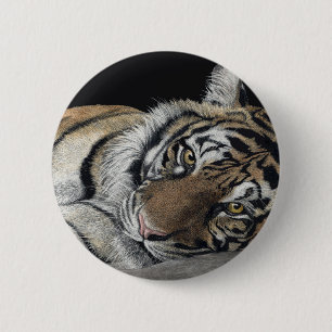 Macaron Rond 5 Cm Bouton Tiger