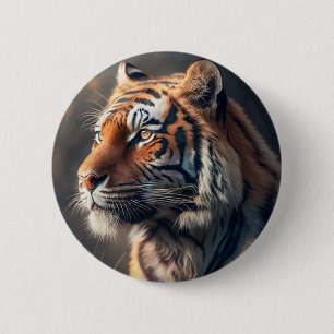 Macaron Rond 5 Cm Bouton Tiger dans la nature 2 1/4"