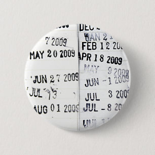 Macaron Rond 5 Cm Bouton Timbre Date Bibliothèque