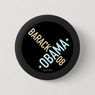 Macaron Rond 5 Cm Bouton tordu de Barack Obama 08