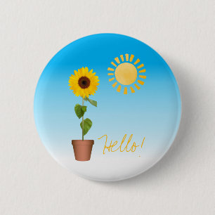 Macaron Rond 5 Cm Bouton Tournesol