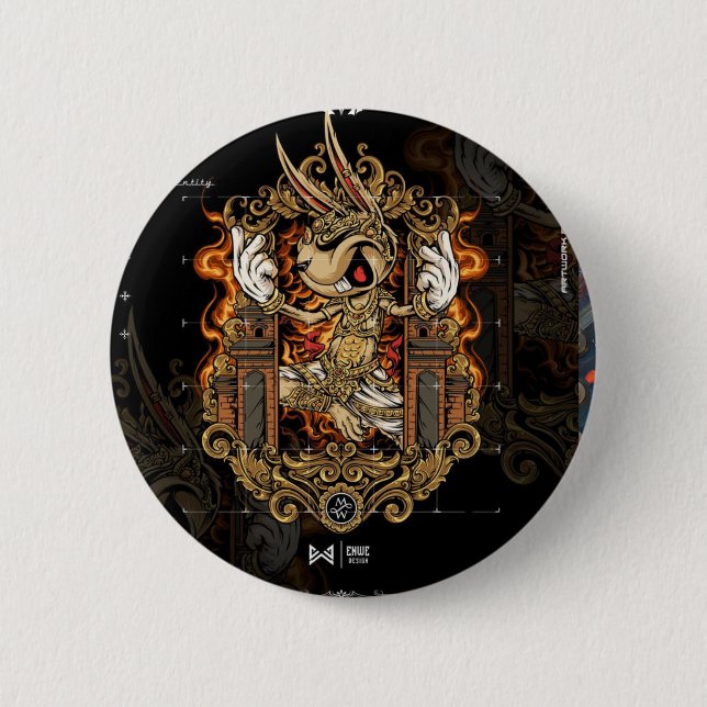 Macaron Rond 5 Cm Bouton Tous les symboles, icônes ou éléments (Devant)