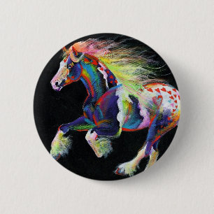 Macaron Rond 5 Cm Bouton Trail Of Hearts Pony