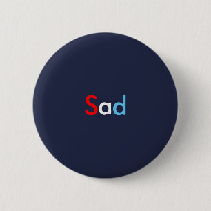 Macaron Rond 5 Cm Bouton triste