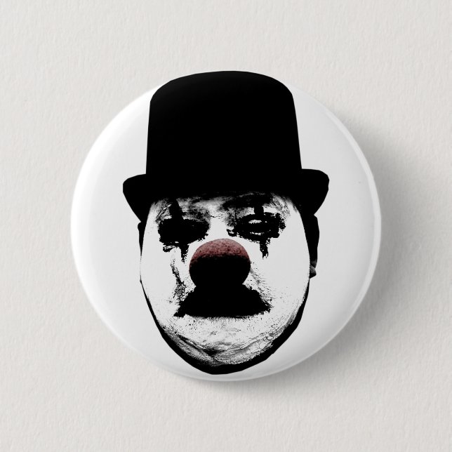 Macaron Rond 5 Cm Bouton triste de clown (Devant)
