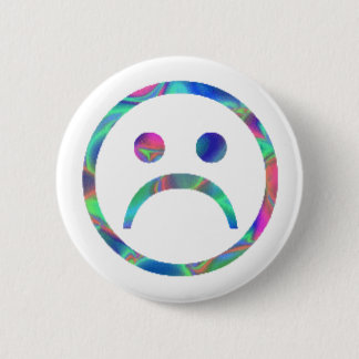 Macaron Rond 5 Cm Bouton triste de visage
