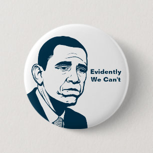 Macaron Rond 5 Cm Bouton triste d'Obama