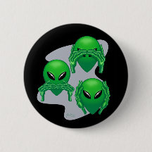 Bouton trois Aliens sages