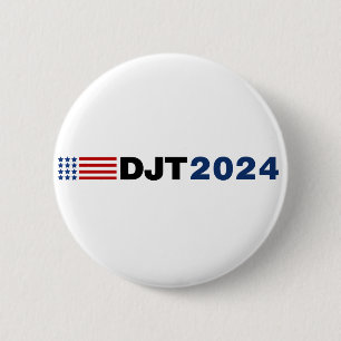 Macaron Rond 5 Cm Bouton Trump 2024 DJT