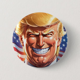 Macaron Rond 5 Cm Bouton Trump MAGA 2024 America First