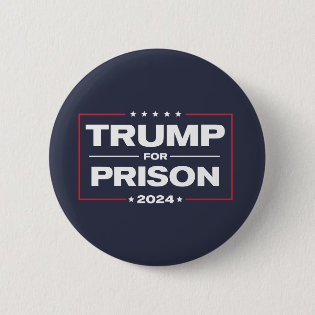 Macaron Rond 5 Cm Bouton TRUMP POUR PRISON 2024 (Devant)