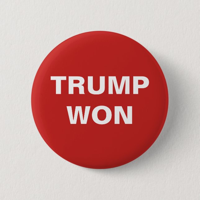 Macaron Rond 5 Cm Bouton Trump Won (Devant)