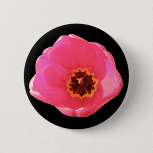 Macaron Rond 5 Cm Bouton Tulipe rose