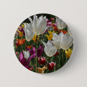 Macaron Rond 5 Cm Bouton Tulipes