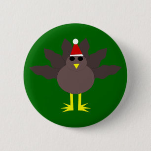 Macaron Rond 5 Cm Bouton Turquie Noël mignon
