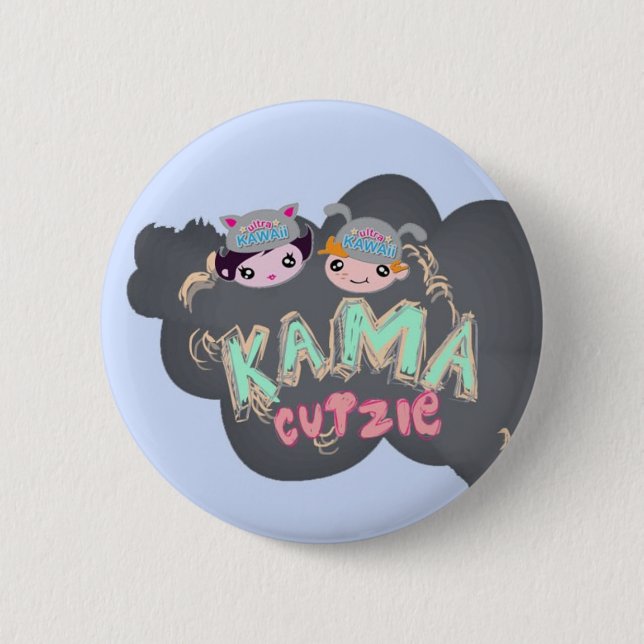 Macaron Rond 5 Cm Bouton ultra de Kawaii - de Kama Cutzie (Devant)