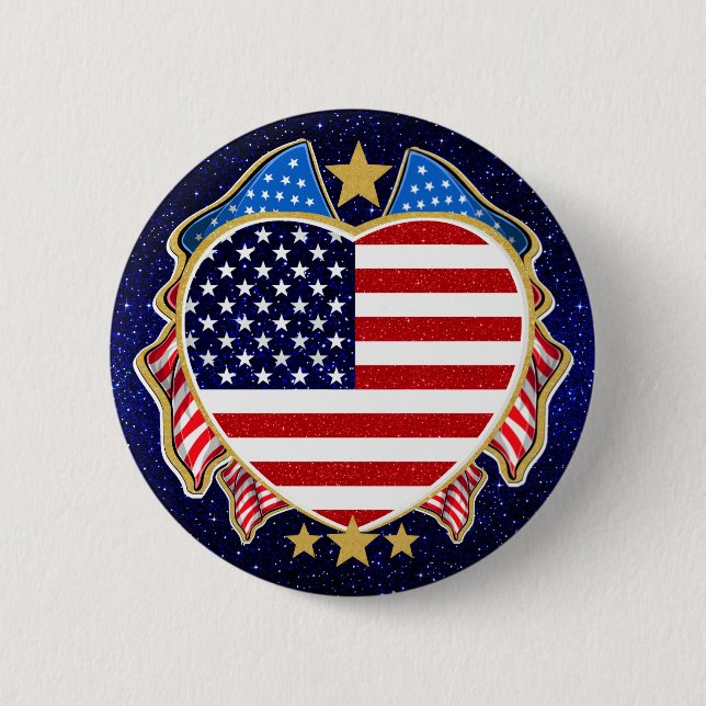 MACARON ROND 5 CM BOUTON USA (Devant)