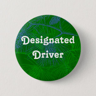 Macaron Rond 5 Cm Bouton Vacances de pin de conducteur désigné
