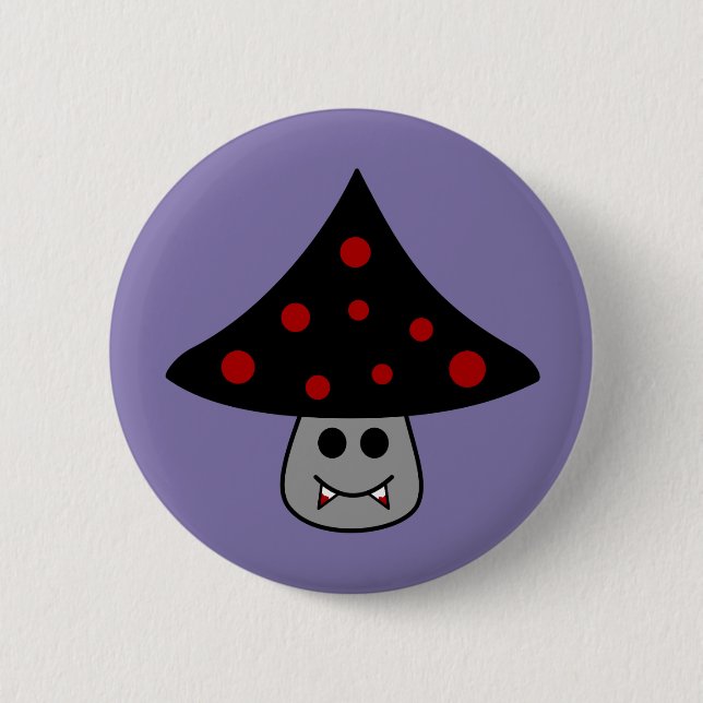 Macaron Rond 5 Cm Bouton Vampire du champignon (Devant)