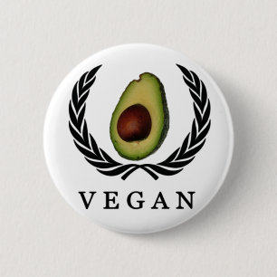 Macaron Rond 5 Cm Bouton végétalien d'avocat