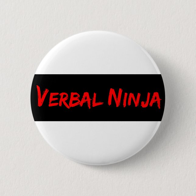 Macaron Rond 5 Cm bouton verbal de ninja (Devant)