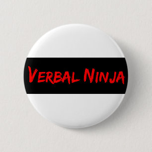 Macaron Rond 5 Cm bouton verbal de ninja