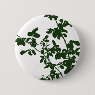 Macaron Rond 5 Cm Bouton vert de branches