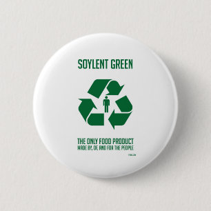 Macaron Rond 5 Cm Bouton vert de Soylent