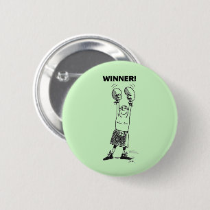 Macaron Rond 5 Cm Bouton vert gagnant