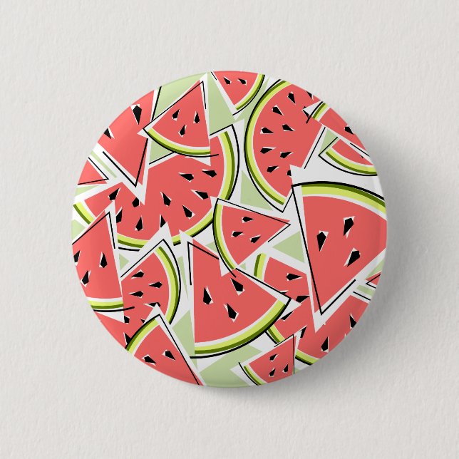 Macaron Rond 5 Cm Bouton Vert pastèque (Devant)