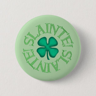 Macaron Rond 5 Cm Bouton vert Slainte