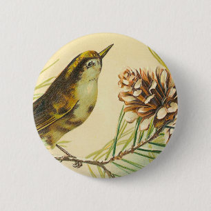 Macaron Rond 5 Cm Bouton victorien d'oiseau