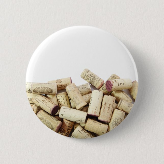 Macaron Rond 5 Cm Bouton Vin Corks (Devant)