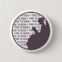 Bouton vintage de Madame de lecture pour des