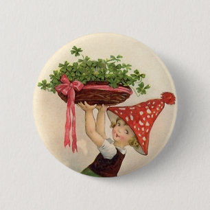 Macaron Rond 5 Cm Bouton vintage du jour de St Patrick