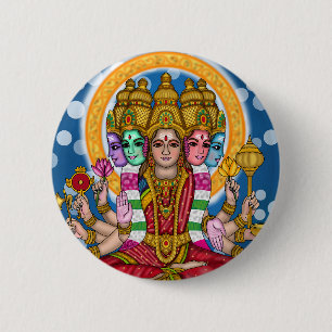 Macaron Rond 5 Cm Bouton vintage Gayatri déesse