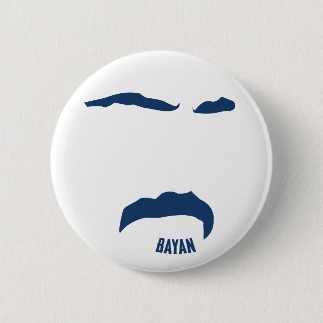 Macaron Rond 5 Cm Bouton Visage Bayan (Devant)