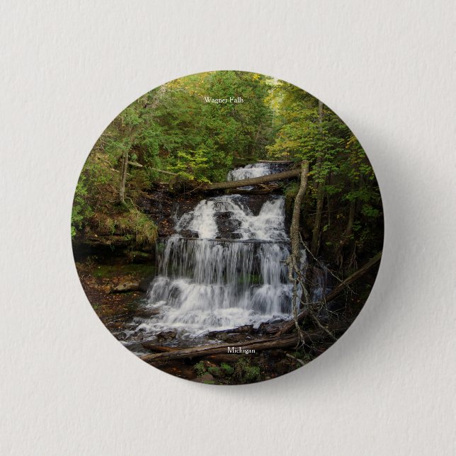 Macaron Rond 5 Cm Bouton Wagner Falls (Devant)