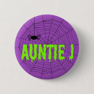 Macaron Rond 5 Cm Bouton Web Auntie J Green Driving Font Spider