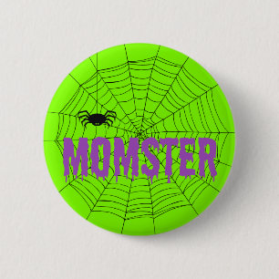 Macaron Rond 5 Cm Bouton Web Momster Purple Driple Police Spider