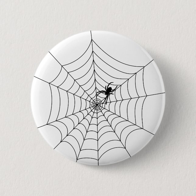 Macaron Rond 5 Cm Bouton Web Spider (Devant)
