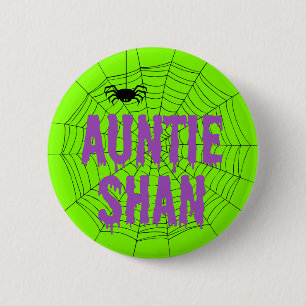 Macaron Rond 5 Cm Bouton Web Tante Shan Green Driving Font Spider
