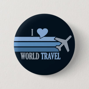 Macaron Rond 5 Cm Bouton World Travel