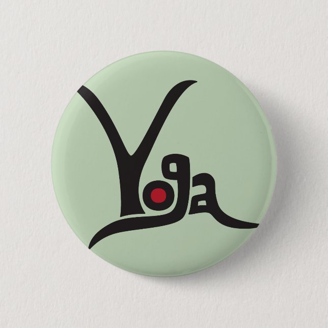 Macaron Rond 5 Cm Bouton Yoga (Devant)