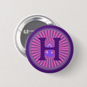 Macaron Rond 5 Cm Bouton - Yoga Zen - Personnalisé - Ajouter Initial