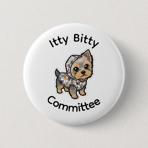 Macaron Rond 5 Cm Bouton yorkie mignon