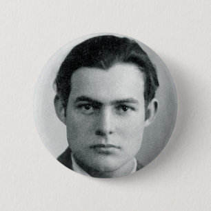 Macaron Rond 5 Cm bouton Young Ernest Hemingway
