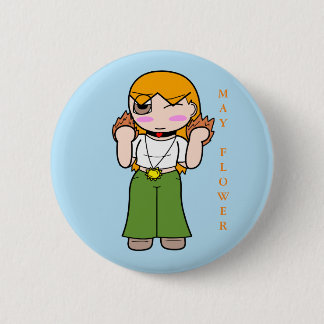 Macaron Rond 5 Cm Bouton Zack Dragonblade - May Flower