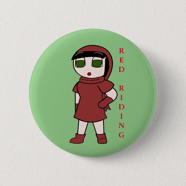 Macaron Rond 5 Cm Bouton Zack Dragonblade - Red Riding (Devant)